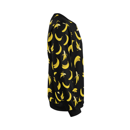 Banana Pattern Print Design BA05 Men Long Sleeve Sweatshirt