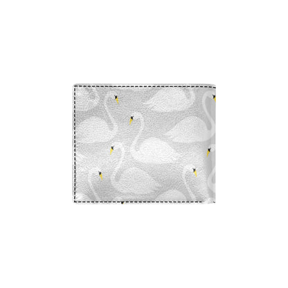 Swan Pattern Print Design 02 Men's ID Card Wallet