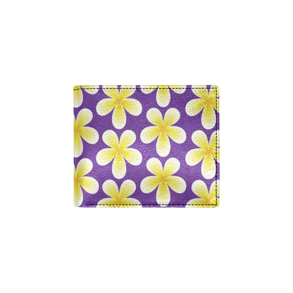 Yellow Plumeria Pattern Print Design PM05 Men's ID Card Wallet