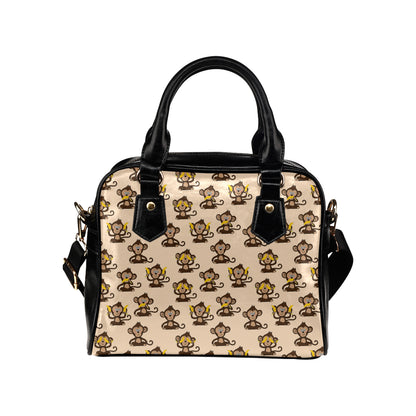 Monkey Pattern Print Design 03 Shoulder Handbag