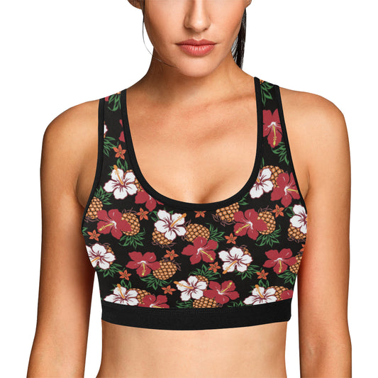 Hawaiian Themed Pattern Print Design H013 Sports Bra