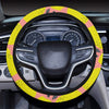 Lemon Pattern Print Design LM03 Steering Wheel Cover with Elastic Edge