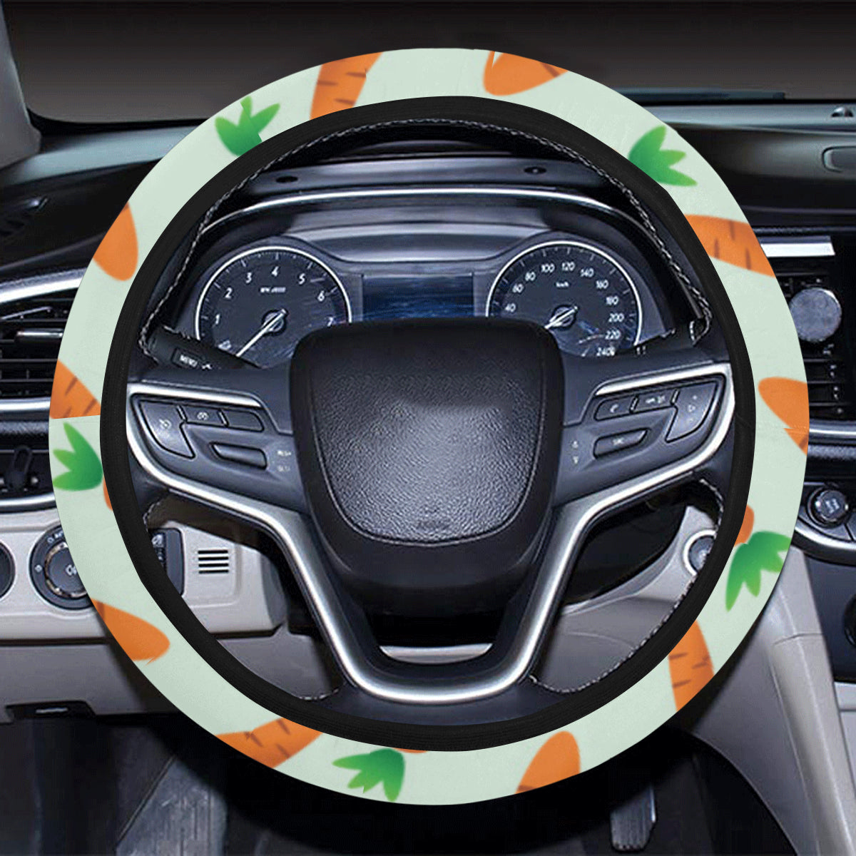 Carrot Pattern Print Design 05 Steering Wheel Cover with Elastic Edge