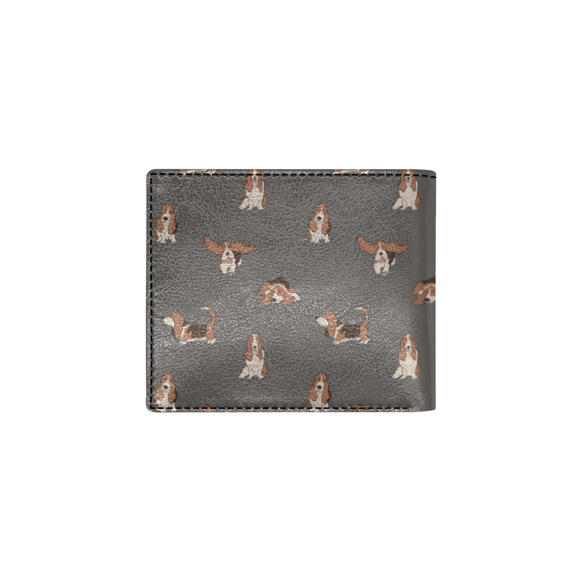 Basset Hound Pattern Print Design 03 Men's ID Card Wallet