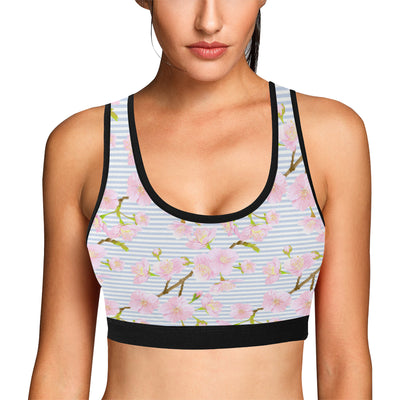 Pink Cherry Blossom Sakura Sports Bra