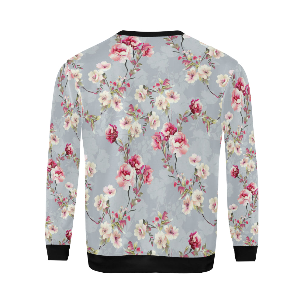 Summer Floral Pattern Print Design SF02 Men Long Sleeve Sweatshirt