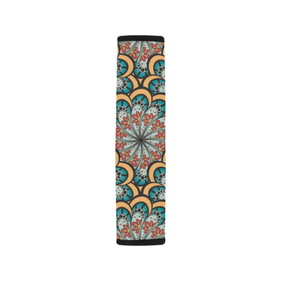 Mandala Pattern Print Design 01 Car Seat Belt Cover