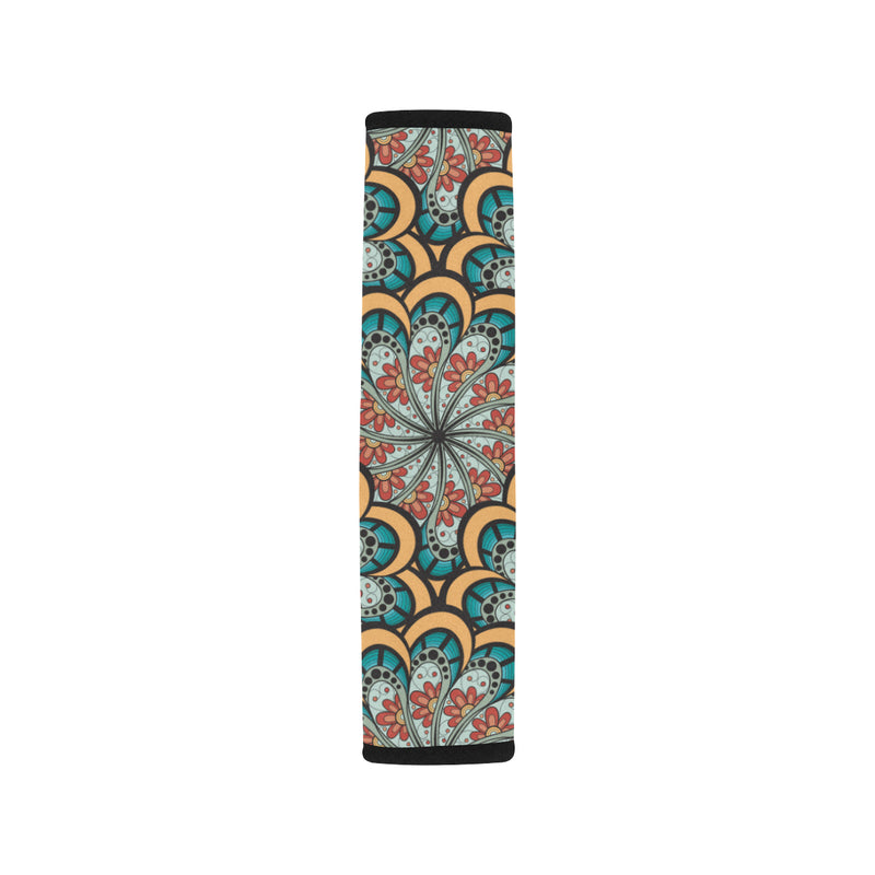 Mandala Pattern Print Design 01 Car Seat Belt Cover