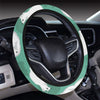 Arctic Fox Pattern Print Design Steering Wheel Cover with Elastic Edge