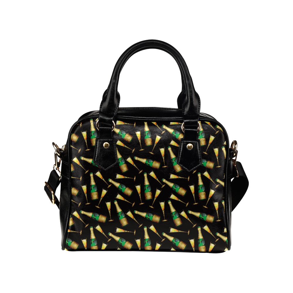 Champagne Pattern Print Design 02 Shoulder Handbag