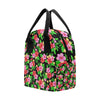 Pink Red Hibiscus Pattern Print Design HB023 Insulated Lunch Bag