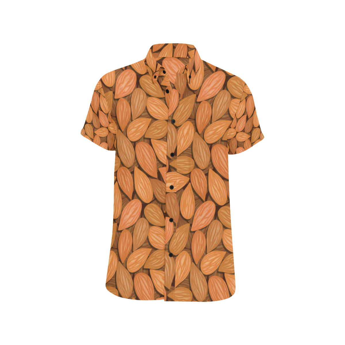 Almond Pattern Print Design 01 Men's Short Sleeve Button Up Shirt