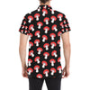 Mushroom Pattern Print Design A02 Men's Short Sleeve Button Up Shirt