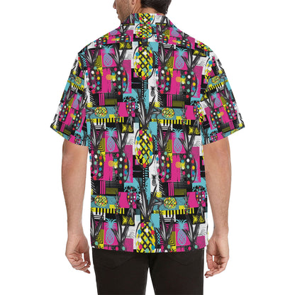 Pop Art Pineapple Pattern Print Design A02 Men's Hawaiian Shirt