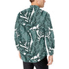 Tropical Palm Leaves Pattern Men's Long Sleeve Shirt