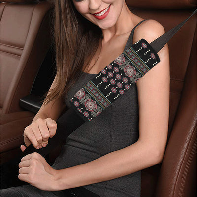 Ethnic Dot Style Print Pattern Car Seat Belt Cover