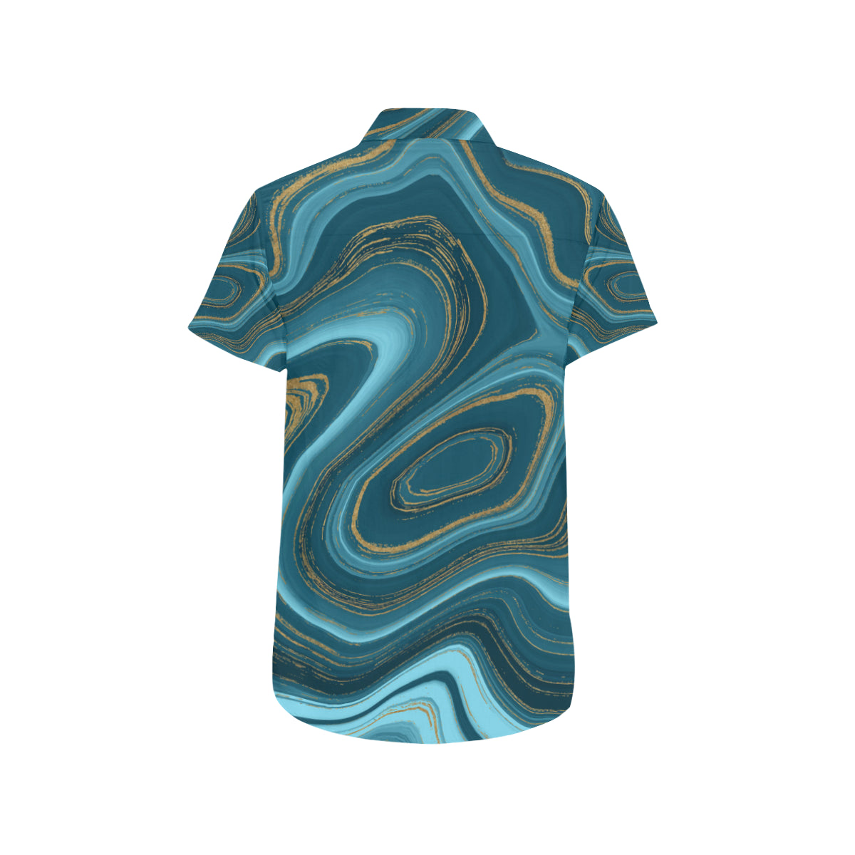 Liquid Pattern Print Design 04 Men's Short Sleeve Button Up Shirt