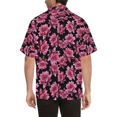 Lotus Pattern Print Design 03 Men's Hawaiian Shirt