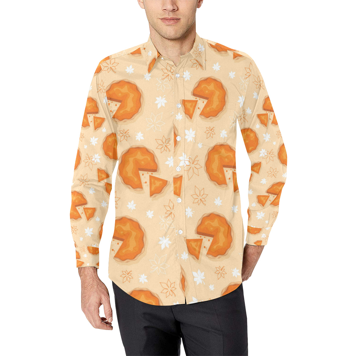 APie Pattern Print Design A01 Men's Long Sleeve Shirt