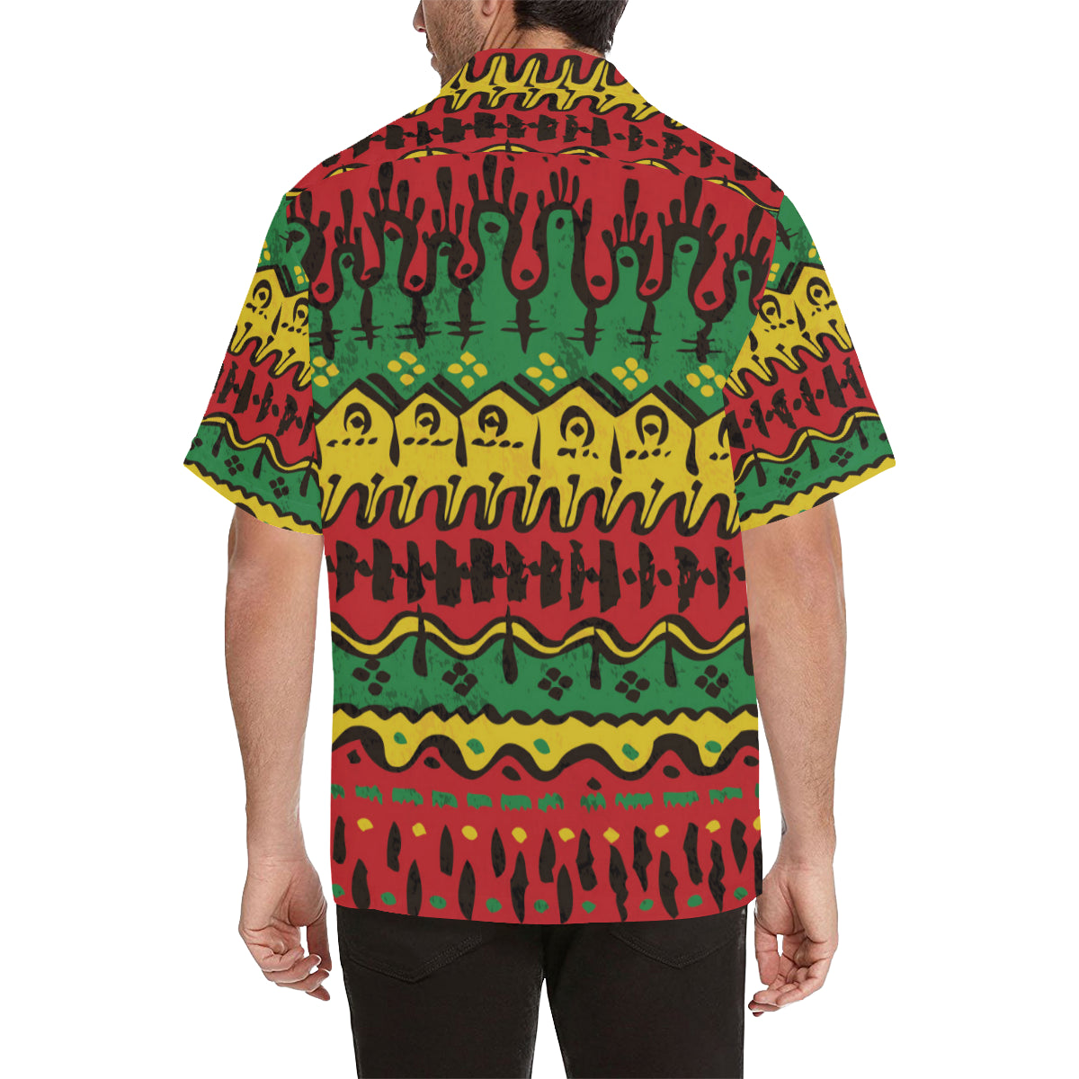 Rasta Pattern Print Design A01 Men's Hawaiian Shirt
