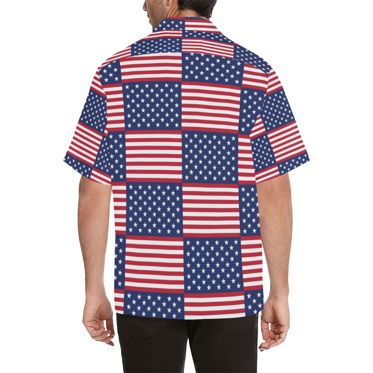 Patriotic US Flag Pattern Print Design A03 Men's Hawaiian Shirt