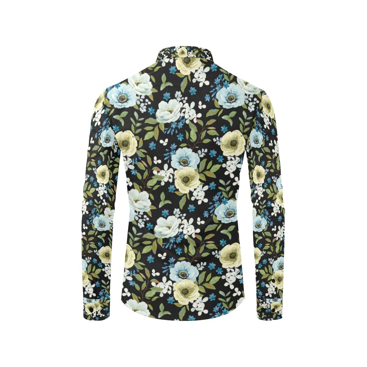 Anemone Pattern Print Design AM03 Men's Long Sleeve Shirt