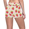 Strawberry Pattern Print Design SB02 Yoga Shorts