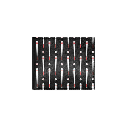 Baseball Pattern Print Design 03 Men's ID Card Wallet