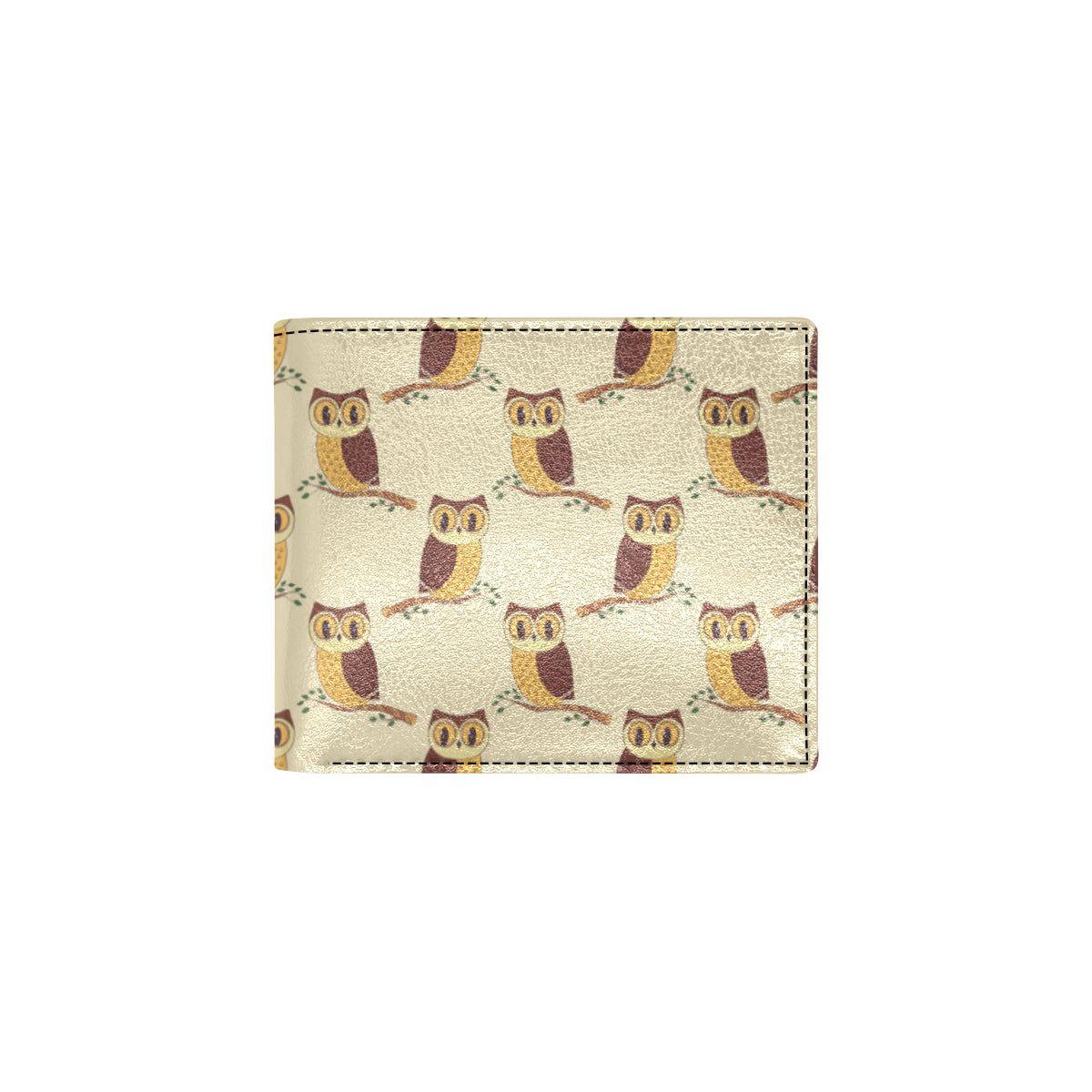 Owl Pattern Print Design A07 Men's ID Card Wallet