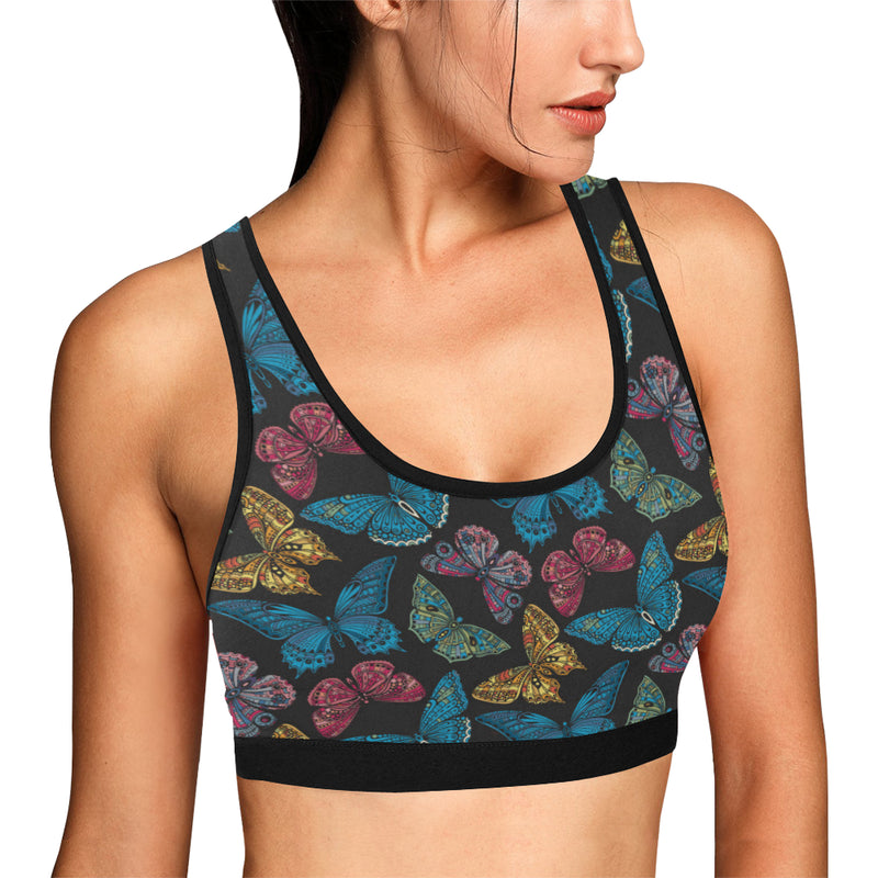 Butterfly Mandala Style Sports Bra