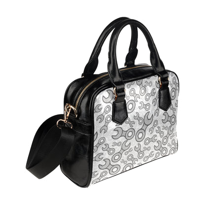 Mechanic Pattern Print Design 05 Shoulder Handbag