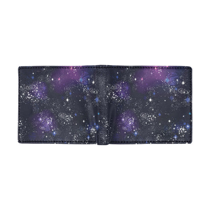 Cosmic Pattern Print Design 03 Men's ID Card Wallet