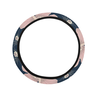 Plumeria Pattern Print Design PM018 Steering Wheel Cover with Elastic Edge