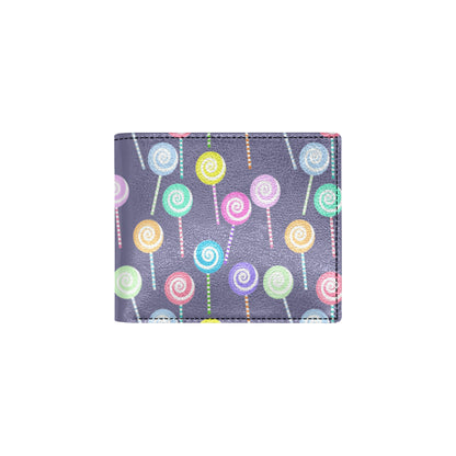 Lollipop Pattern Print Design LL03 Men's ID Card Wallet