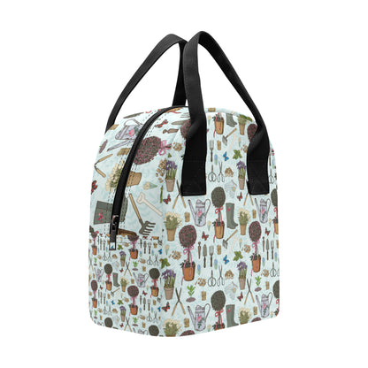 Gardening Pattern Print Design G01 Insulated Lunch Bag