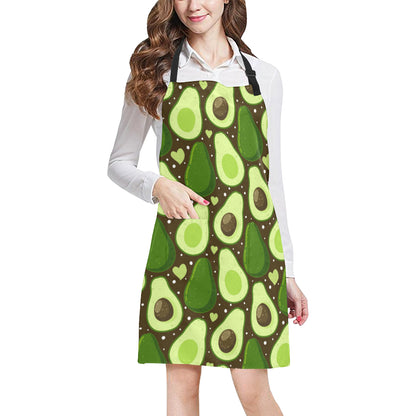 Avocado Pattern Print Design AC04 Apron with Pocket