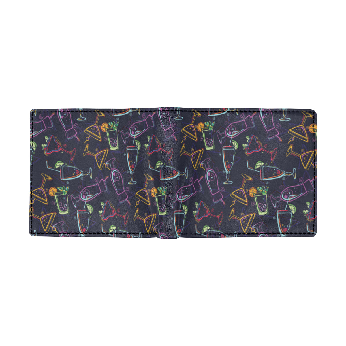 Cocktail Pattern Print Design 04 Men's ID Card Wallet