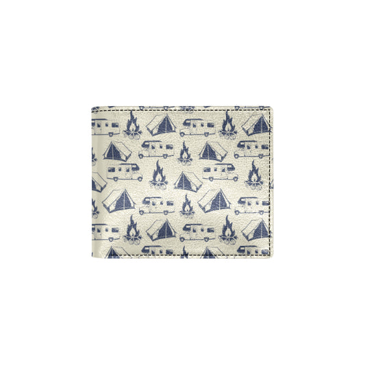 Campfire Pattern Print Design 01 Men's ID Card Wallet