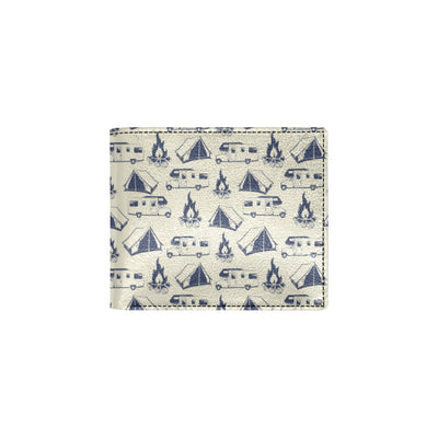 Campfire Pattern Print Design 01 Men's ID Card Wallet