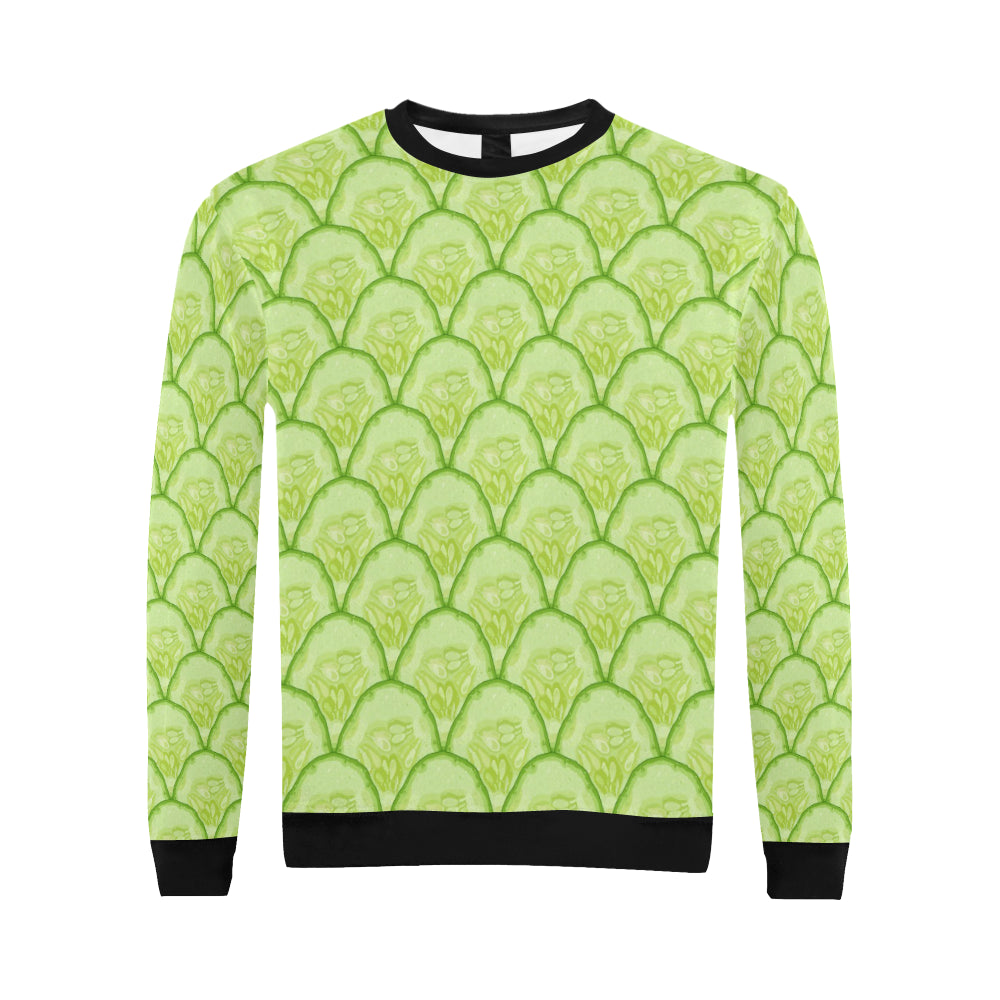 Cucumber Pattern Print Design CC04 Men Long Sleeve Sweatshirt