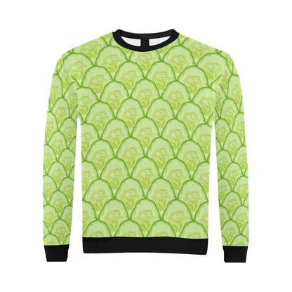 Cucumber Pattern Print Design CC04 Men Long Sleeve Sweatshirt