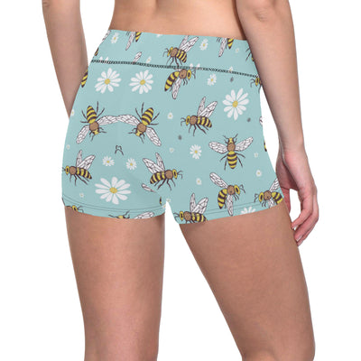 Bee Pattern Print Design BEE010 Yoga Shorts