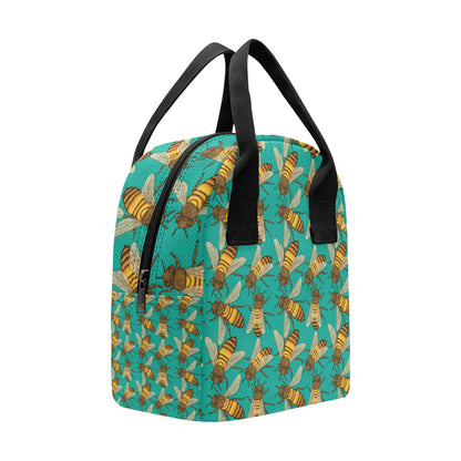 Bee Pattern Print Design BEE04 Insulated Lunch Bag