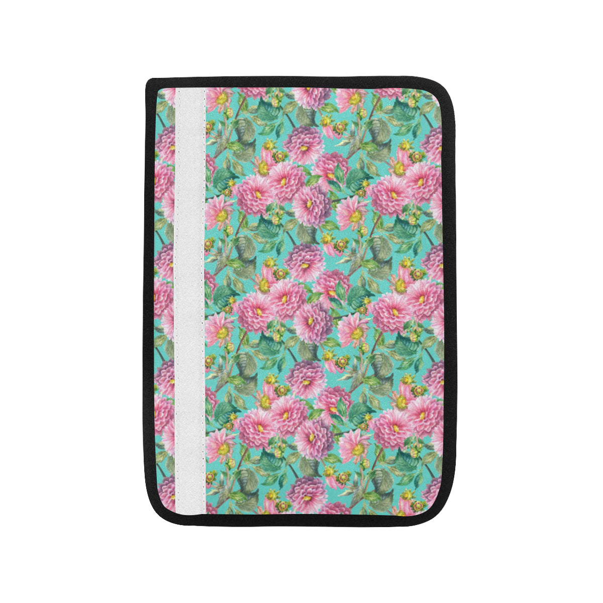 Dahlia Pattern Print Design DH07 Car Seat Belt Cover