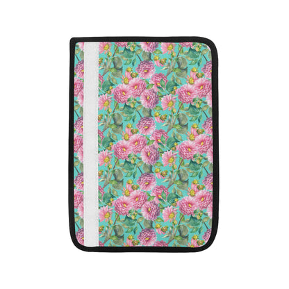 Dahlia Pattern Print Design DH07 Car Seat Belt Cover