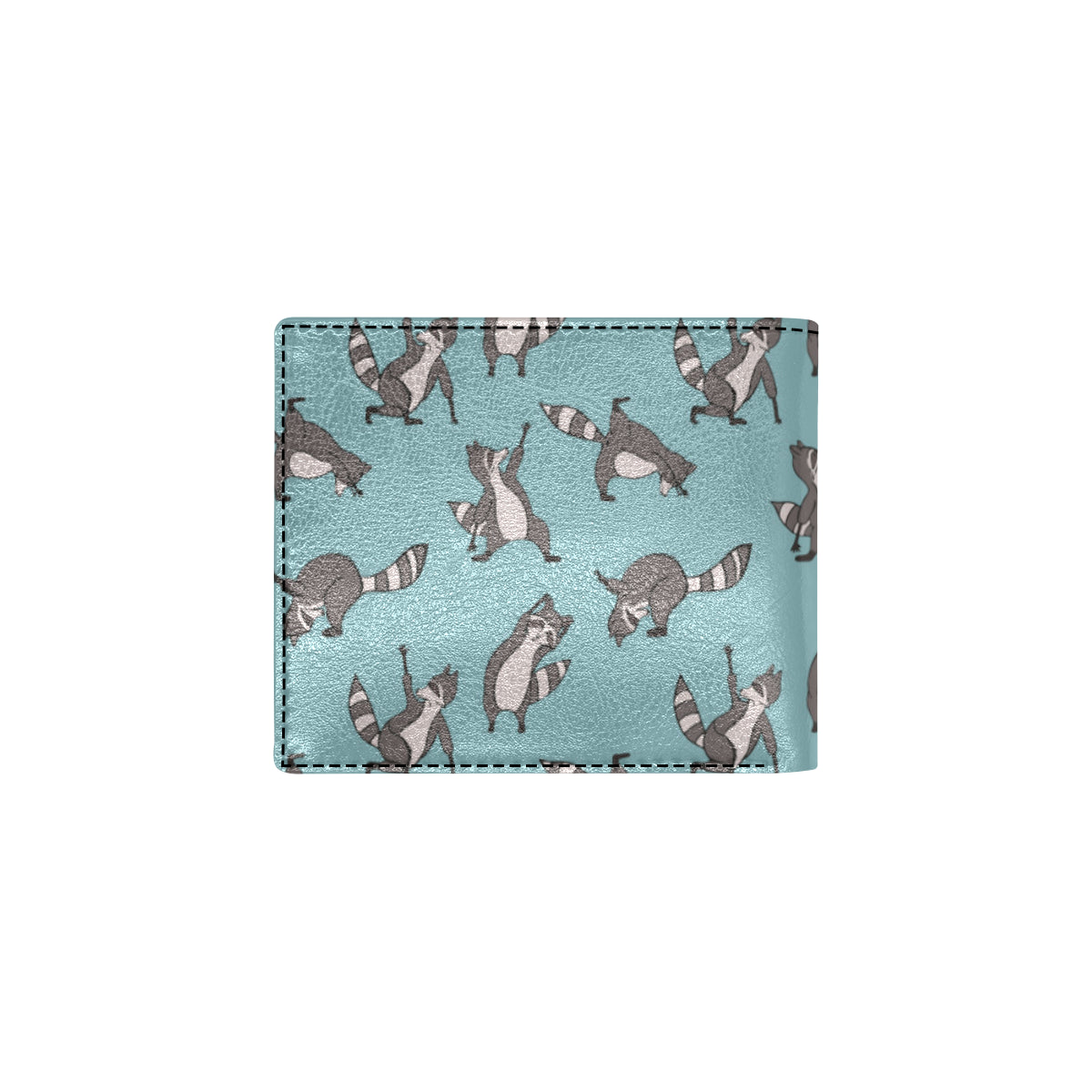 Raccoon Pattern Print Design A07 Men's ID Card Wallet