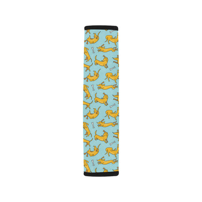 Dachshund Pattern Print Design 08 Car Seat Belt Cover