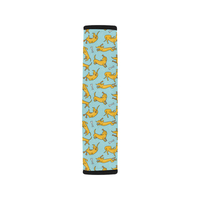 Dachshund Pattern Print Design 08 Car Seat Belt Cover