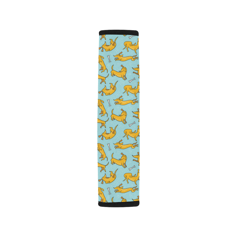 Dachshund Pattern Print Design 08 Car Seat Belt Cover