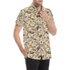 Butterfly Pattern Print Design 04 Men's Short Sleeve Button Up Shirt